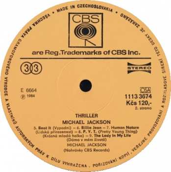 LP Michael Jackson: Thriller