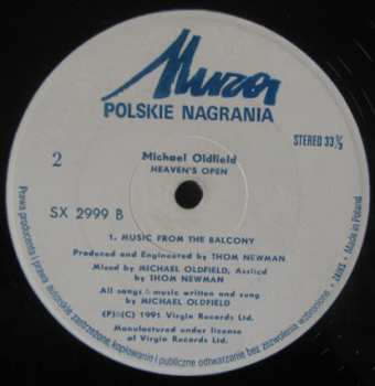 LP Mike Oldfield: Heaven's Open