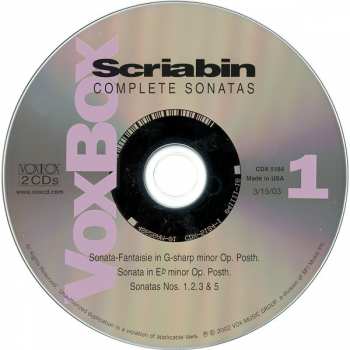 2CD Alexander Scriabine: Complete Sonatas