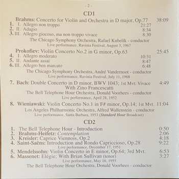 3CD/Zestaw pudełkowy Michael Rabin: Collection Vol.2 . Violin Concertos (Live Performances)
