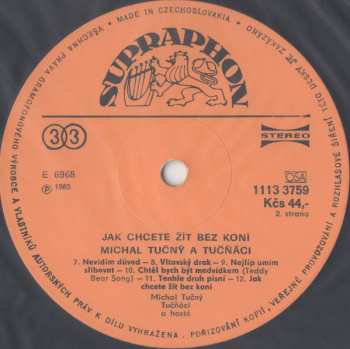 LP Michal Tučný: Jak Chcete Žít Bez Koní
