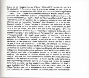 CD Michel Decoust: Concerto Pour Violon Et Orchestre / L'application Des Lectrices Aux Champs / De La Gravitation Suspendue Des Mémoires