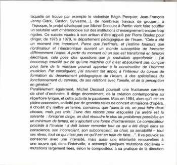 CD Michel Decoust: Concerto Pour Violon Et Orchestre / L'application Des Lectrices Aux Champs / De La Gravitation Suspendue Des Mémoires