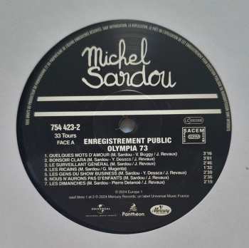 2LP Michel Sardou: Enregistrement Public Olympia 1973