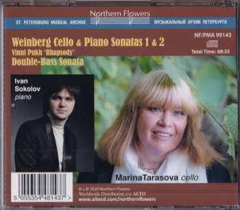 CD Mieczysław Weinberg: Sonatas For Cello & Piano Nos.1 & 2 / Double-Bass Sonata / Vinni Pukh 'Rhapsody' (On Fins Cartoon Themes)
