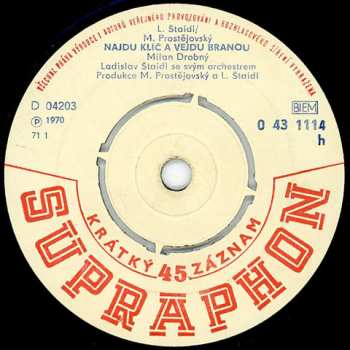 SP Milan Drobný: Najdu Klíč A Vejdu Branou / Rozdávám