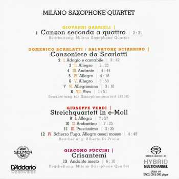 SACD Milano Saxophone Quartet: Musica Ficta