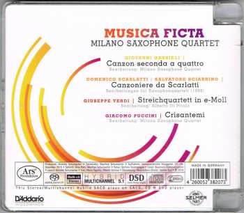 SACD Milano Saxophone Quartet: Musica Ficta