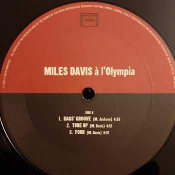 LP Miles Davis: à l'Olympia LTD