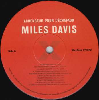 LP Miles Davis: Ascenseur Pour L'Échafaud (Lift To The Gallows)