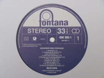 LP Miles Davis: Ascenseur Pour L'Échafaud (Lift To The Scaffold)