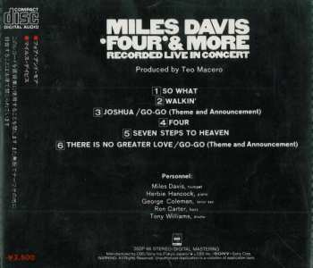 CD Miles Davis: 'Four' & More (Recorded Live In Concert)