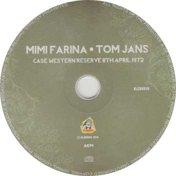 CD Mimi Farina: Case Western Reserve 8th April 1972