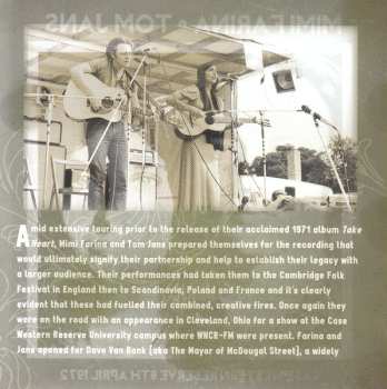 CD Mimi Farina: Case Western Reserve 8th April 1972