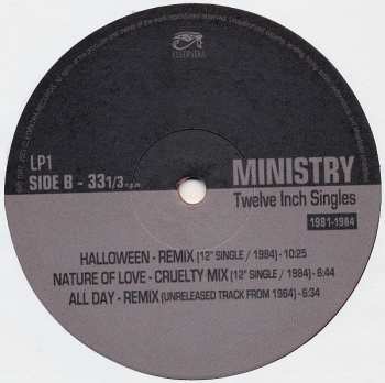 2LP Ministry: Twelve Inch Singles (1981-1984) LTD | CLR