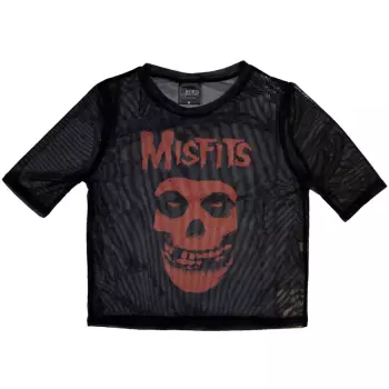 Damskie Crop Top Orange Logo Misfits & Skull
