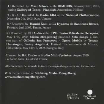 CD Misha Mengelberg: Rituals of Transition