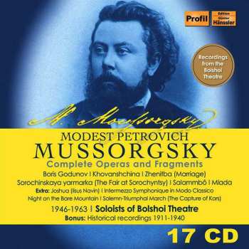 17CD/Zestaw pudełkowy Modest Mussorgsky: Modest Petrovich Mussorgsky: Complete Operas and Fragments