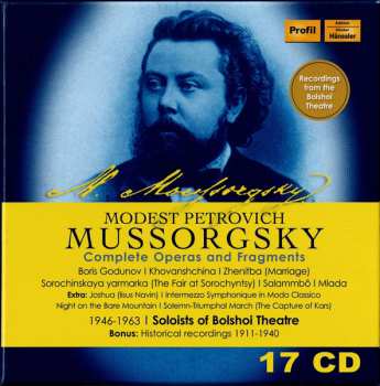 17CD/Zestaw pudełkowy Modest Mussorgsky: Modest Petrovich Mussorgsky: Complete Operas and Fragments