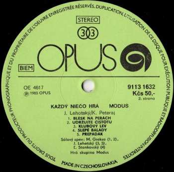 LP Modus: Každý Niečo Hrá