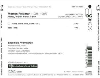 CD Morton Feldman: Piano, Violin, Viola, Cello