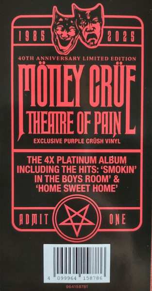 LP Mötley Crüe: Theatre Of Pain CLR | LTD