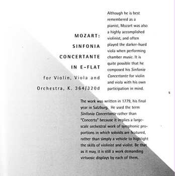 CD Wolfgang Amadeus Mozart: Sinfonia Concertante In E-flat Major / Concerto For Violin, Piano And Orchestra In D Major
