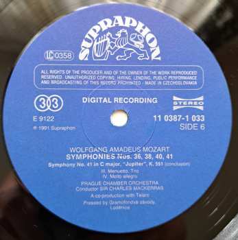 3LP Prague Chamber Orchestra: Symphonies No.36, No.38, No. 40, No. 41