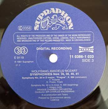 3LP Prague Chamber Orchestra: Symphonies No.36, No.38, No. 40, No. 41