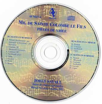 2CD Jordi Savall: Pièces de Viole (Les Six Suittes Pour Basse De Viole Seule Avec Le Tombeau Pour Mons.ʳ De Sainte Colombe Le Père)