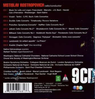 9CD/Zestaw pudełkowy Mstislav Rostropovich: Plays Cello Works