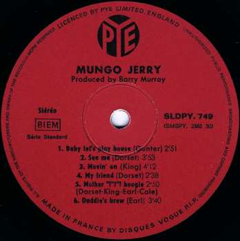 LP Mungo Jerry: In The Summertime