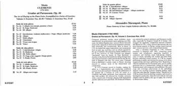 CD Muzio Clementi: Gradus Ad Parnassum - 3 Exercises Nos. 42-65