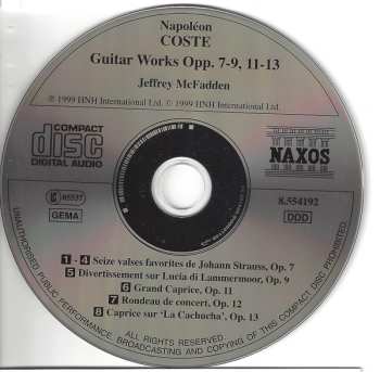 CD Jeffrey McFadden: Guitar Works Opp. 7-9 & 11-13