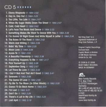 11CD/Zestaw pudełkowy Nat King Cole: L-O-V-E: The Complete Capitol Recordings 1960 - 1964
