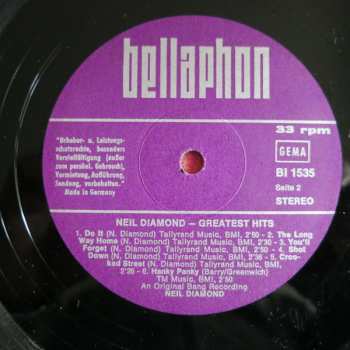 LP Neil Diamond: Greatest Hits