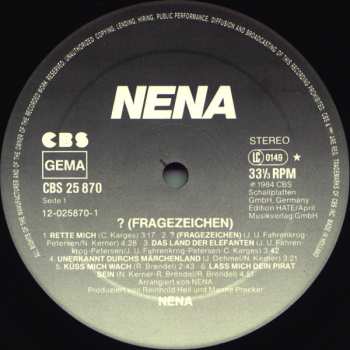 LP Nena: ? (Fragezeichen)