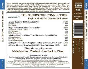 CD Nicholas Cox: The Thurston Connection: English Music For Clarinet And Piano