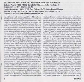 CD Nicolas Altstaedt: French Cello Sonatas