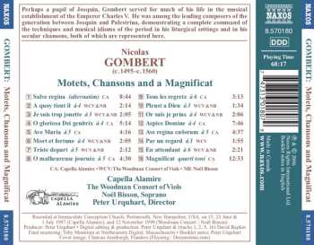 CD Nicolas Gombert: Motets Chansons Magnificat