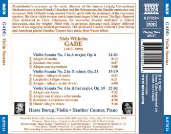 CD Niels Wilhelm Gade: Violin Sonatas