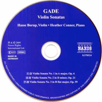 CD Niels Wilhelm Gade: Violin Sonatas