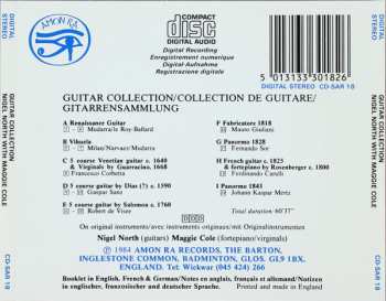 CD Nigel North: Guitar Collection - Renaissance, Baroque, Classical & Romantic Guitars