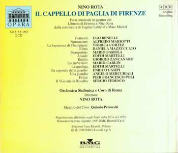 2CD/Zestaw pudełkowy Nino Rota: Il Cappello Di Paglia Di Firenze