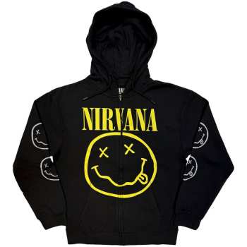 Merch Nirvana: Bluza z zamkiem błyskawicznym Yellow Happy Face