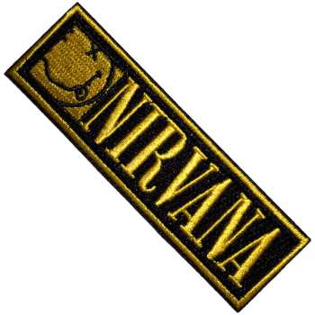 Merch Nirvana: Naszywka Logo Nirvana & Happy Face Bordered Small