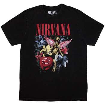 Merch Nirvana: Stone Wash Koszulka In Utero Vintage Collage