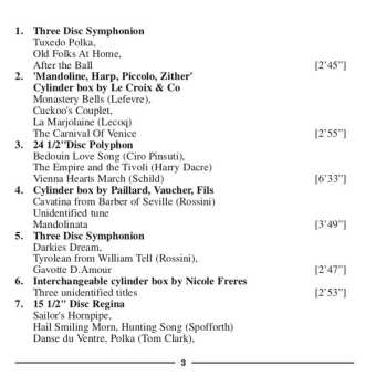 CD No Artist: The Three Disc Symphonion And Other Victorian Musical Boxes