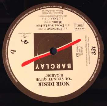 LP Noir Désir: Où Veux-Tu Qu'Je R'garde LTD