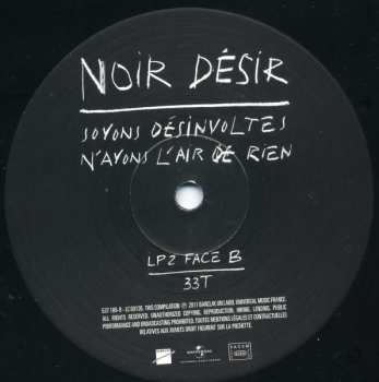 2LP Noir Désir: Soyons Désinvoltes, N'Ayons L'Air De Rien